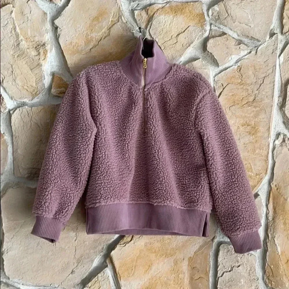 For The Republic Mauve Sherpa Zip up Pull over - Picture 3 of 9